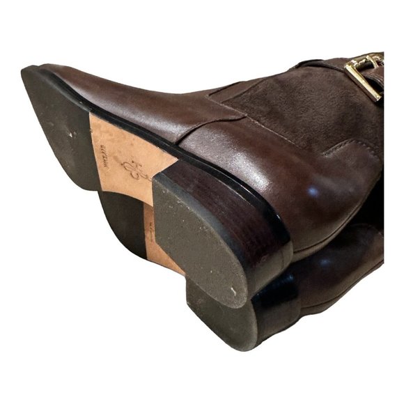 COLE HAAN NikeAir Leather Suede Buckle Knee High Boots Riding Western Size 7.5 B - Picture 8 of 11